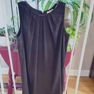 Black sleeveless sequin neck shift dress